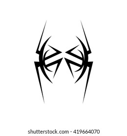 Tribal tattoo vector designs sketch. Simple logo. Designer isolated element for ideas decorating the body of women, men and girls arm, leg and other body parts on white background.
