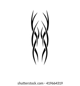 Tribal tattoo vector designs sketch. Simple logo. Designer isolated element for ideas decorating the body of women, men and girls arm, leg and other body parts on white background.
