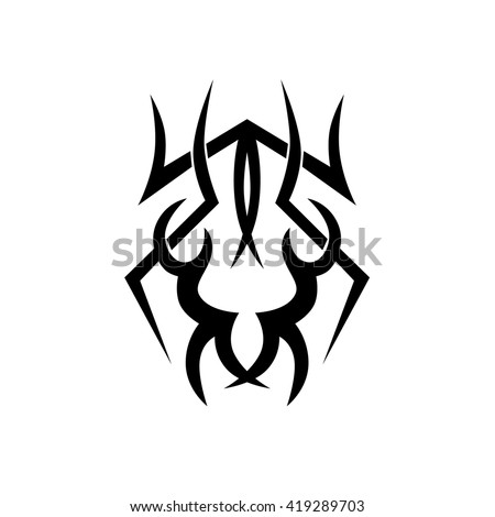 Tribal tattoo vector designs sketch. Simple logo. Designer isolated element for ideas decorating the body of women, men and girls arm, leg and other body parts on white background.