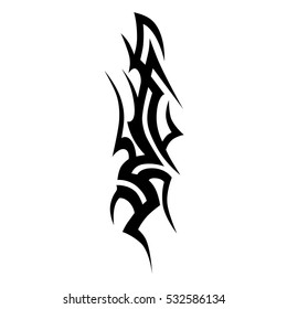 tribal tattoo vector, flame arm pattern, sleeve single abstract design