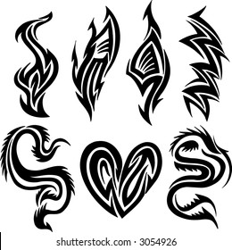 Ilustración del vector de tatuaje tribal