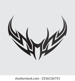 tribal tattoo vector logo design icon and sign tribal culture vintage