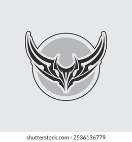 Icono de diseño de logotipo de Vector de tatuaje tribal y vintage de la cultura tribal de signo