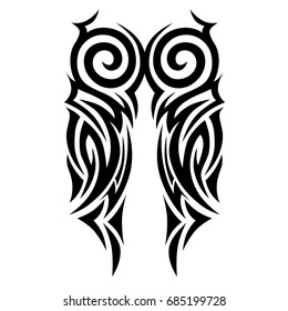 tribal tattoo vector, ornaments design on white background. 