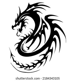 Tribal Tattoo Whole Dragon Design Stock Vector (Royalty Free ...