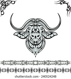 Tribal Tattoo Wild Bison (Buffalo)