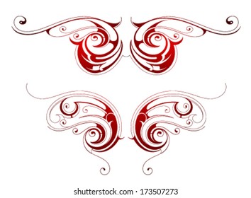 Tribal tattoo wings