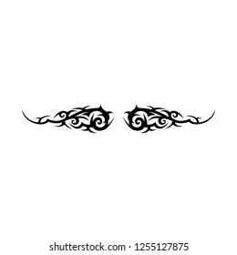 tribal tattoo wings pattern vector art design isolated, tribal tattoo vector templates art deco design, abstract  element on white background