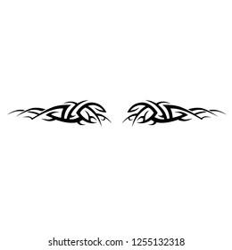 tribal tattoo wings pattern vector art design isolated, tribal tattoo vector templates art deco design, abstract  element on white background