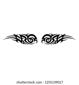 tribal tattoo wings pattern vector design isolated, tribal tattoo vector templates art deco design, abstract  element on white background