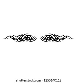 tribal tattoo wings pattern vector design isolated, tribal tattoo vector templates art deco design, abstract  element on white background