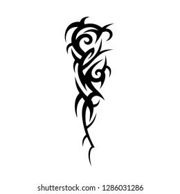 Tribal tattoos designs. Tattoo arm sleeve ideas. Vector sketch isolated abstract pattern shape illustration on white background.