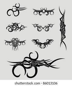 tribal tattoos set in vector format