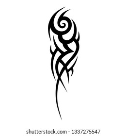 Tribal tattoos sleeve vector designs.  Vector sketch illustration on white background.