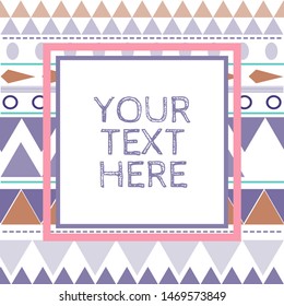 tribal textile pattern in varied stripes and chevron in muted purple