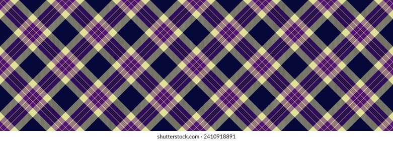 Tribal textile texture pattern, stripe check vector tartan. Home background fabric plaid seamless in dark and yellow color.
