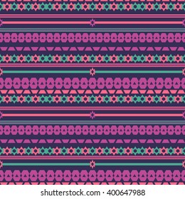 Tribal texture geometric seamless  pattern. Vector illustration. Geometric pattern design for web, mobile and print.