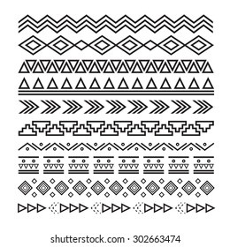 tribal texture, ornament vector set