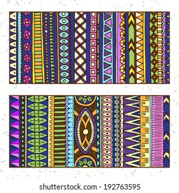 Tribal texture. Series of image Template frame design for card. EPS10 organized in groups for easy editing.