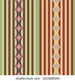 Tribal Thorn Stripes Seamless Vector Texture
