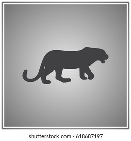 Tribal tiger jump vector tattoo