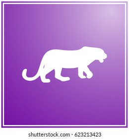 Tribal tiger jump vector tattoo