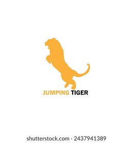 Tribal Tiger jump - Vector Tattoo,Icon,and Logo