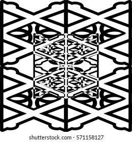 Tribal Trellis Black Double