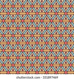 Tribal triangles background. Ethno design. Modern geometric wallpaper. Vector illustration.