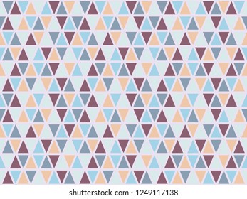 Tribal triangles grid mosaic tiles lines vector seamless pattern. Colorful triangles mosaic geometric background. Hipster triangular shapes grid. Geometric polygon elements ethnic design.