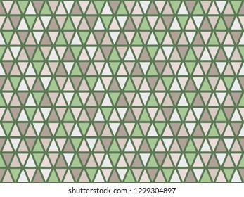 Tribal triangles grid mosaic tiles lines vector seamless pattern. Colorful triangles mosaic geometric background. Trendy triangular shapes grid. Geometric polygon elements minimal fabric.