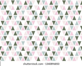 Tribal triangles grid mosaic tiles lines vector seamless pattern. Colorful triangles mosaic geometric background. Stylish triangular shapes grid. Geometric polygon elements ethnic print.