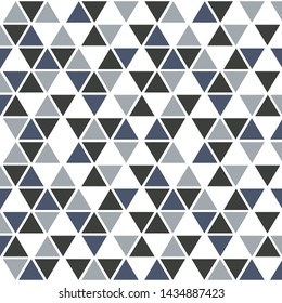 Tribal triangles grid mosaic tiles lines vector seamless pattern. Colorful triangles mosaic geometric background. Modern triangular shapes grid. Geometric polygon elements graphic design.