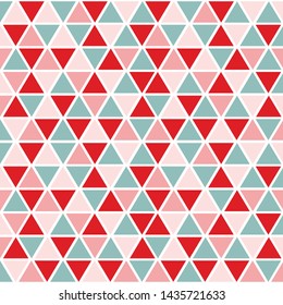 Tribal triangles grid mosaic tiles lines vector seamless pattern. Colorful triangles mosaic geometric background. Modern triangular shapes grid. Geometric polygon elements graphic design