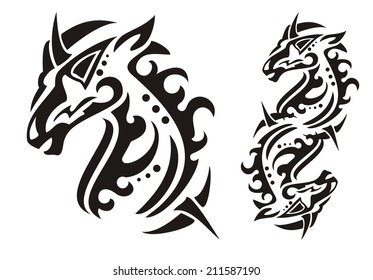Tribal unicorn head