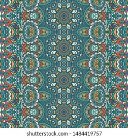 Tribal vector abstract geometric ethnic seamless pattern ornamental. Vintage victorian boho style textile design
