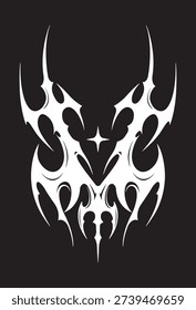 Vector tribal Blanco y