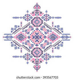 Tribal vector ethnic Mexican,  African ornament. Textile design. 