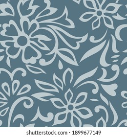 Tribal vector floral pattern design