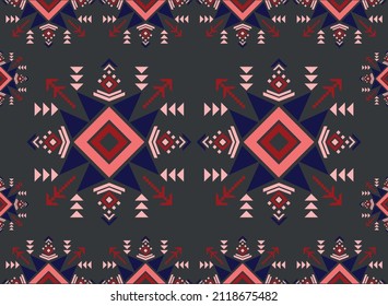 tribal vector geometric pattern textured seamless pattern aztec style tribal embroidery indian mexican folk pattern