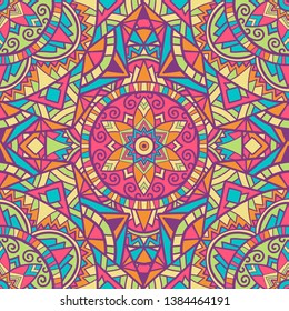 Tribal vector mandala. Vintage design for printing. Hand drawn background.