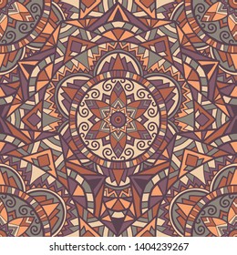 Tribal vector mandala. Vintage design for printing. Hand drawn background.