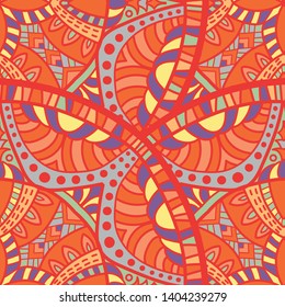 Tribal vector mandala. Vintage design for printing. Hand drawn background.