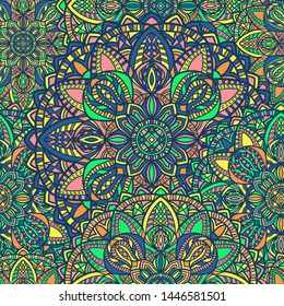 Tribal vector mandala. Vintage design for printing. Hand drawn background.