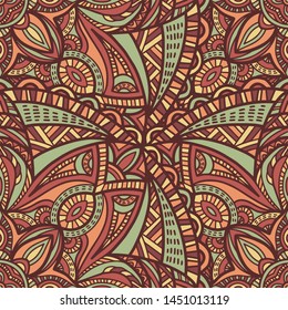 Tribal vector mandala. Vintage design for printing. Hand drawn background.
