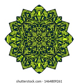Tribal vector mandala. Vintage design for printing. Hand drawn background.