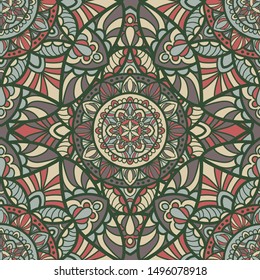 Tribal vector mandala. Vintage design for printing. Hand drawn background.