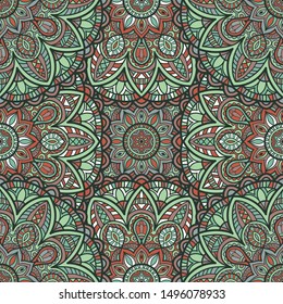 Tribal vector mandala. Vintage design for printing. Hand drawn background.