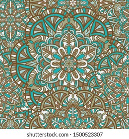 Tribal vector mandala. Vintage design for printing. Hand drawn background.