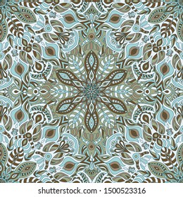 Tribal vector mandala. Vintage design for printing. Hand drawn background.